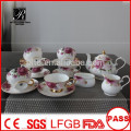 P &amp; T 2015 nuevo producto hueso china juego de té conjunto de café fiesta de boda